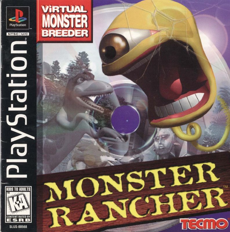 Monster Rancher box art for Playstation